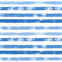 Stripes pattern, sea blue striped seamless vector background, navy brush strokes. pastel grunge stripes, watercolor paintbrush line