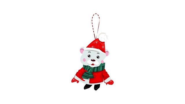 Christmas bear icon animation
