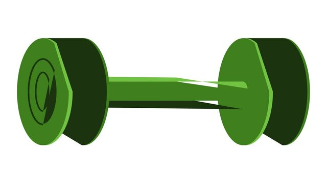 Exercise dumbbell icon animation