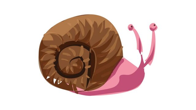 Aquarium snail icon animation