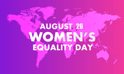 Womens equality day world map, vector art illustration.