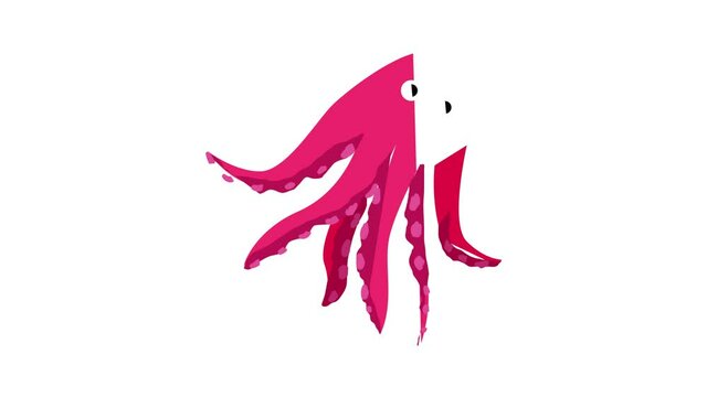 Aquarium octopus icon animation