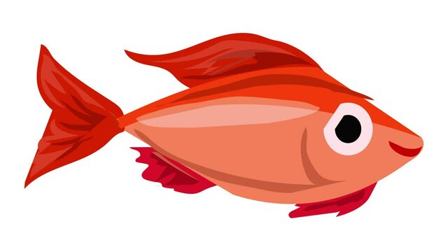 Aquarium fish icon animation