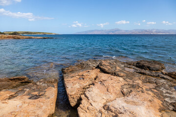 Coast of the island of Paros, Greece.