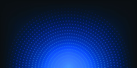 The orbit of the luminous circular point for futuristic technology background.Vector illustrations. © Alleachday