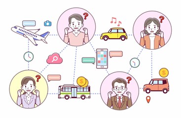 Fototapeta premium 旅行とテクノロジー