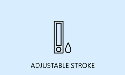 minimalistic corona virus test icon, logo or symbol with fully ajustable strokes