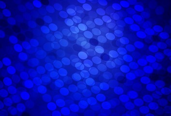 Dark BLUE vector texture with disks.