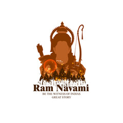illustration of Ram Navami. vector