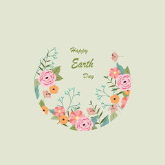 Happy Earth Day. Illustration Let's restore our Earth. Save nature. Illustration for postcard, poster, banner, flyer. Vector illustration.