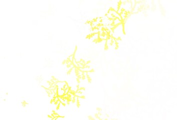 Light Yellow vector doodle texture with branches.