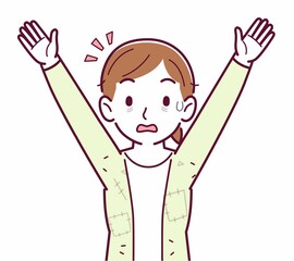 ボロボロの服の人