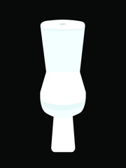 Ceramic toilet isolated on black background.