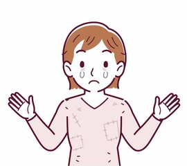 ボロボロの服の人