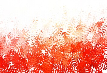 Light Red vector natural artwork with leaves.