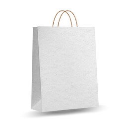 Empty Shopping Bag Shopping goods and products transportation shoppings from shop or grocery. Realistic mockup of craft paper bags.