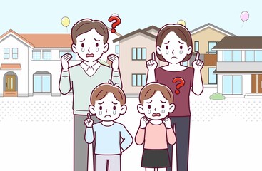 若い夫婦と2人の子供