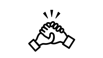 握手アイコン　ビジネス　契約　成功