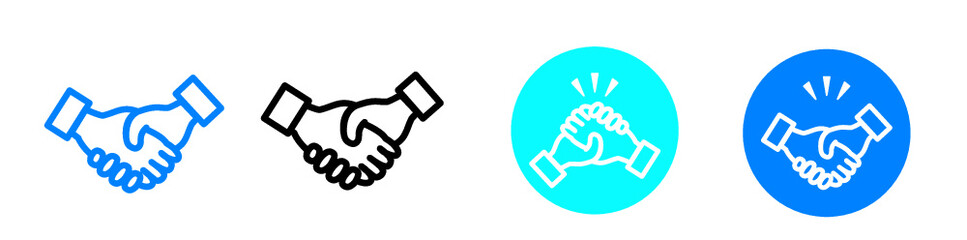 握手アイコン　ビジネス　契約　成功