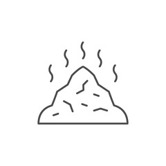 Garbage pile line outline icon