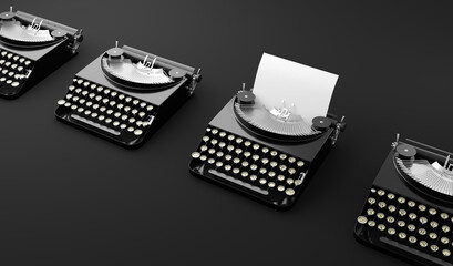 Retro vintage typewriters