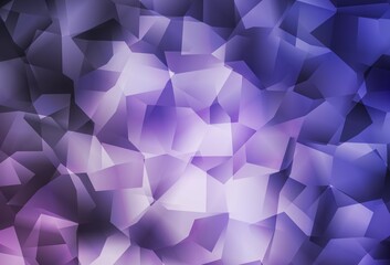 Light Purple vector polygon abstract background.