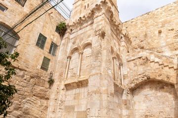 Fototapeta premium The arcitecture in the south part the Temple Mount in the Old Town of Jerusalem in Israel