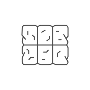 recommend clip art: Compressed waste line outline icon