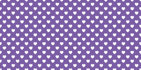 White heart abstract pattern design on violet (purple) lavender background color
