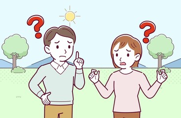 いつも一緒にいる若い夫婦