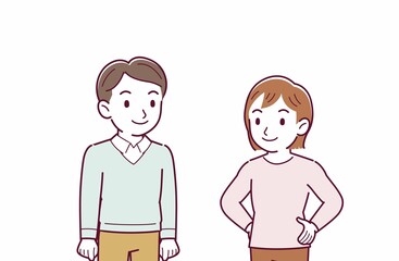 いつも一緒にいる若い夫婦