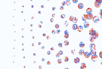 Light Blue, Red vector backdrop with dots.