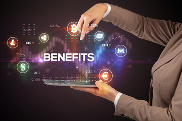 Close-up of a touchscreen with inscription