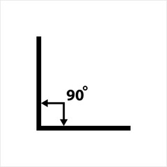 Right Angle Icon, 90 Degree, Ninety Degree