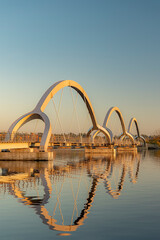 Solvesborg Pedestrian Bridge at Golden Hour