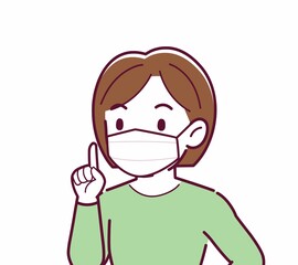 Obraz premium Middle-aged woman in green clothes