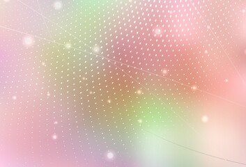 Light Pink, Yellow vector Beautiful colored illustration with blurred circles in nature style.