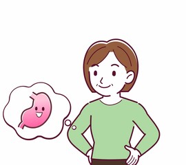 Middle-aged woman in green clothes