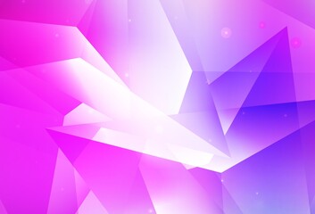 Light Purple, Pink vector Glitter abstract illustration with blurred drops of rain.