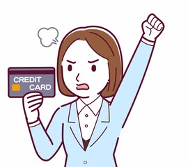 Young woman in a light blue suit