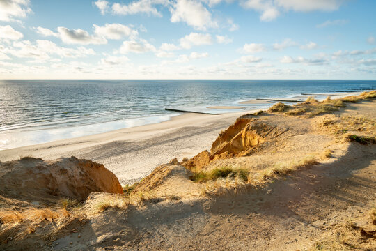 Rotes Kliff (red cliff) near Kampen, Sylt, Schleswig-Holstein, Germany