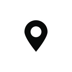 Location pin icon on white background