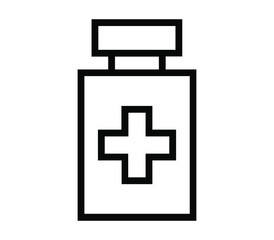 Medical bottle icon