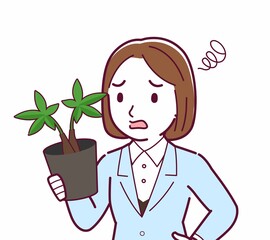 スーツを着た女性