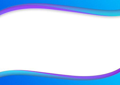 Blue and purple background image with wave border design For certificates or text