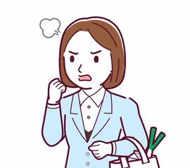 スーツを着た女性