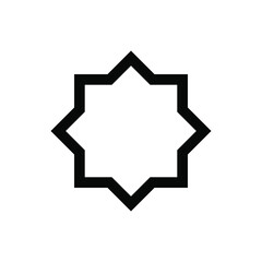 Islamic icon ornament on white background