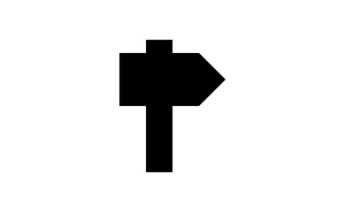 road direction arrow sign vector illustration.