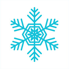シンプルでかわいい雪の結晶（snow flake）のイラスト