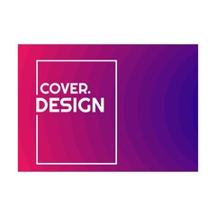 colorful violet pink red halftone gradient simple landscape cover design vector illustration